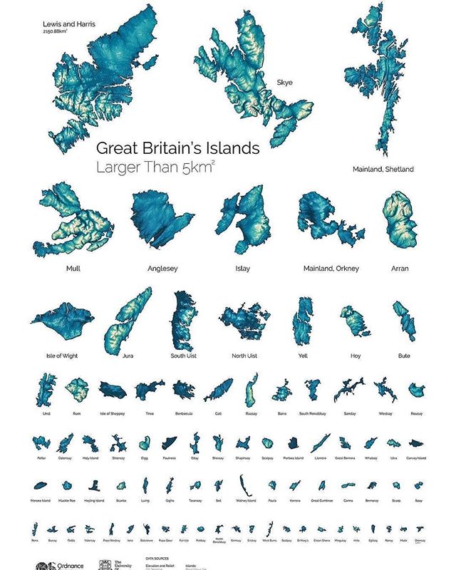 @vnemma and I were lucky enough to honeymoon on the 7th smallest of these... ????

#Repost @amymayyyy
• • • • •
This is great (via @ellisoconnor and @ordnancesurvey). I’ve been lucky enough to visit 19 and want to do more.