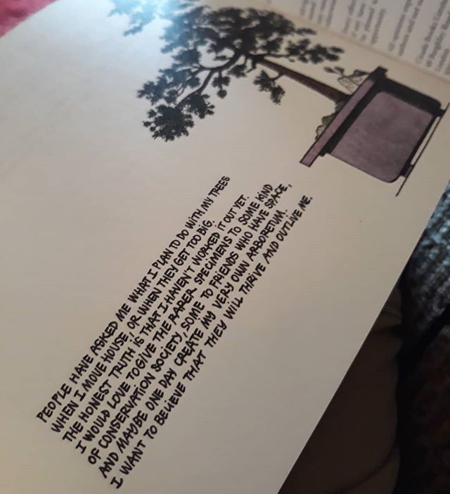"I want to believe that [the trees] will thrive and outlive me" @thibaudherem #RaisingAForest #amreading #trees????