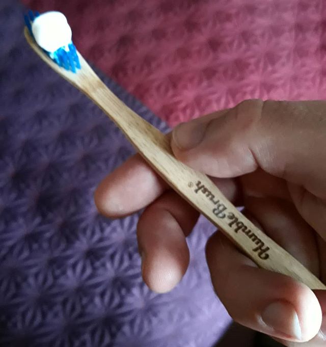 Doing my bit for the environment by trying out my new #HumbleBrush... @thehumble.co #ditchplastic