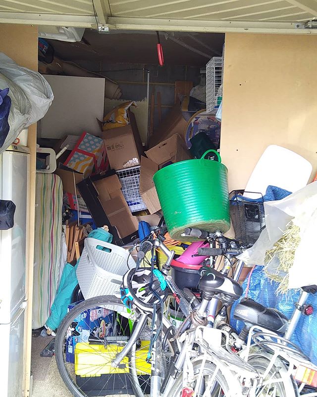 Team Shepherd's (@shepline and @vnemma) Mission for Tiesday. Part 2 of Operation Garage Sort out achieved. Just waiting for the IKEA shelving to arrive on Thursday to store away my art sale stuff and Emma's eBay stock.